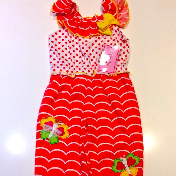New-2t Butterly Romper-Nannette - Picture 1 of 2